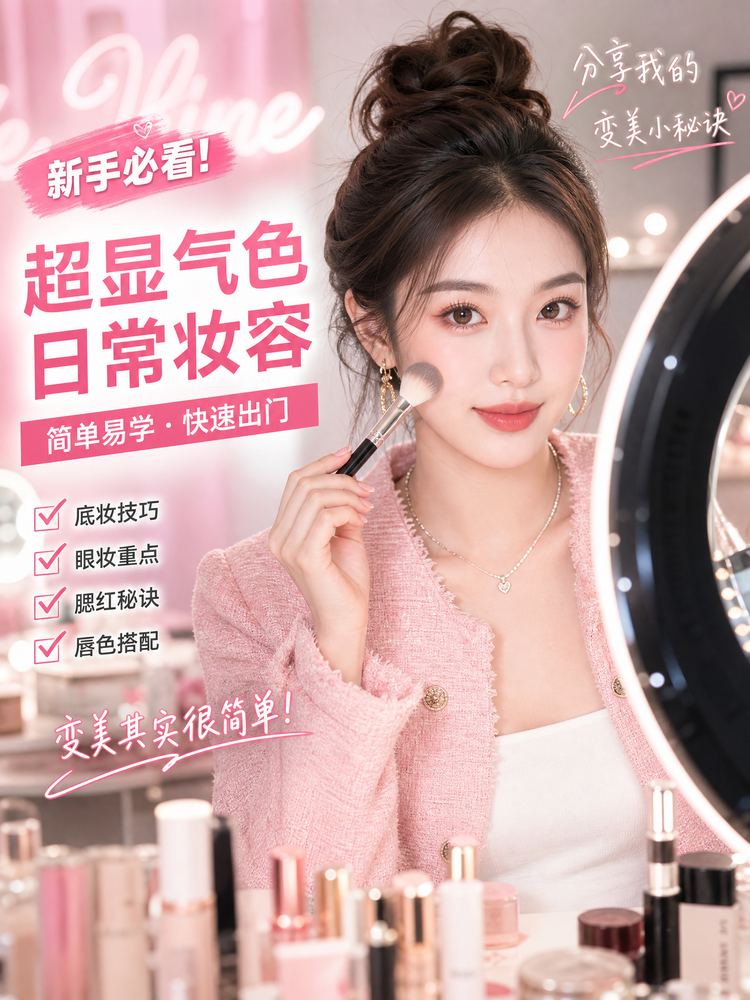 大象传媒美妆视频教程-超显气色日常妆容